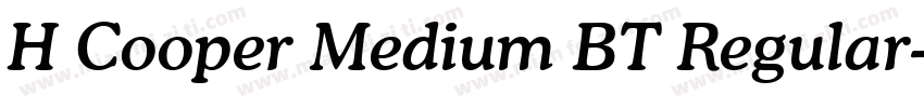 H Cooper Medium BT Regular字体转换